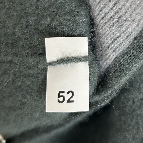 Vintage Cellini 1/4 Zip Sweater Mens 52 Wool Cashmere Blend Pullover Green Italy - Picture 4 of 11